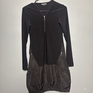 Anatomie Women’s XS Black Dress Long Sleeve Zipper Cecilia AB6069